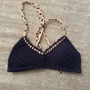 navy and pink bikini